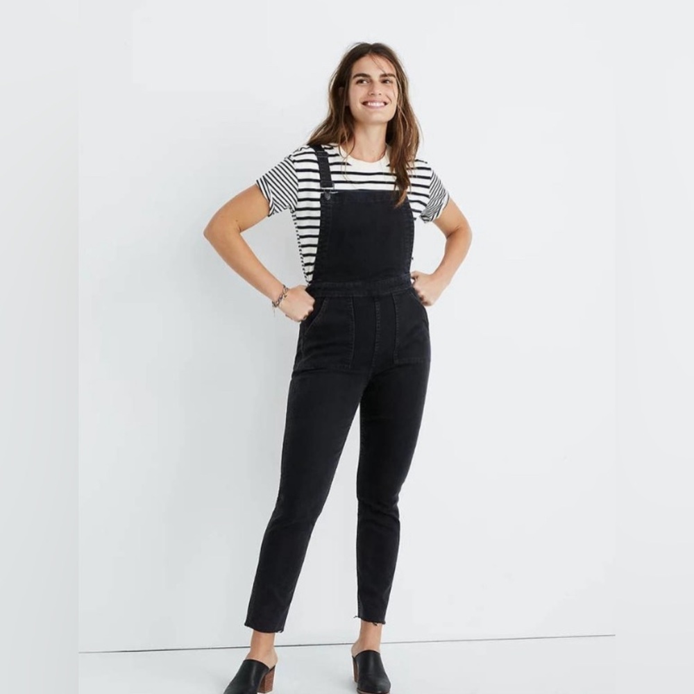 Madewell Skinny Overalls in Luna Black Size XS